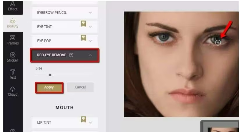 how to remove red eyes