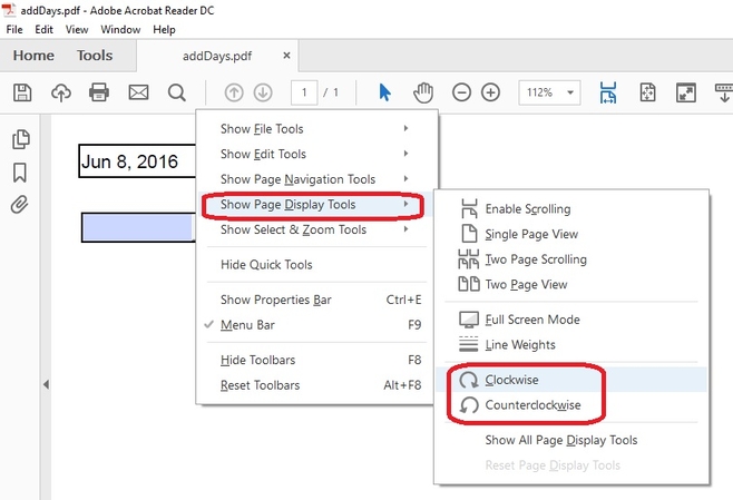 how to rotate a pdf