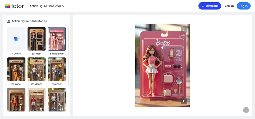 fotor ai filter barbie