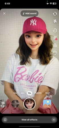 tiktok filter ai barbie
