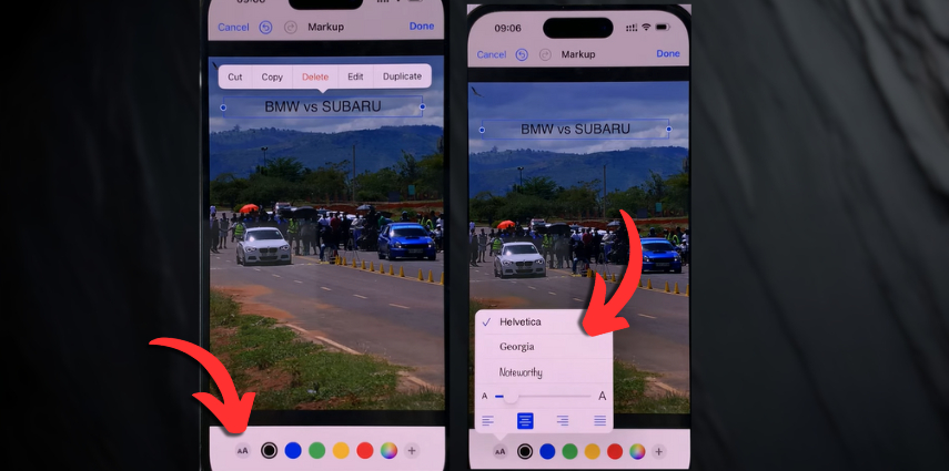ios photo app to put text on pictures