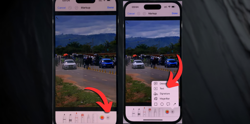 ios photo app to write text on photos