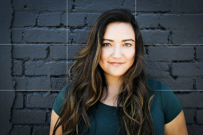 iphone gridlines for taking headshot
