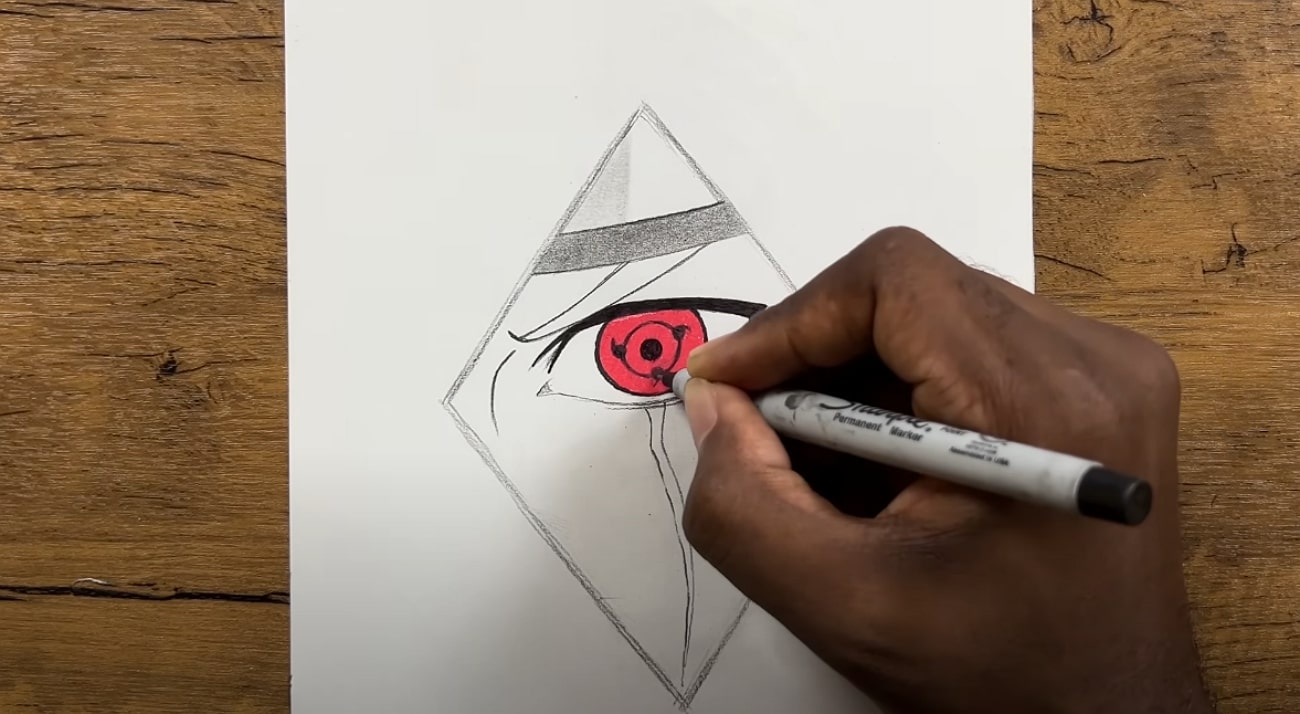 sketching kakashi sharingan art