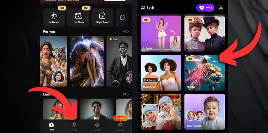 kissing ai trend with ai marvels