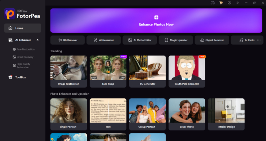 open HitPaw and click on AI Generator