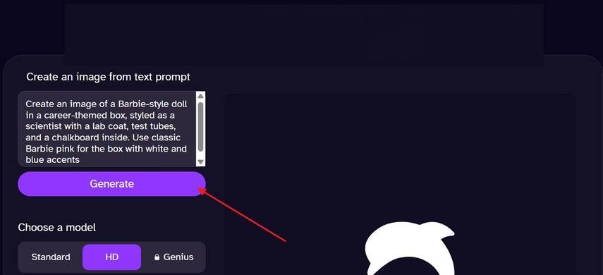 browse tool add prompt to generate