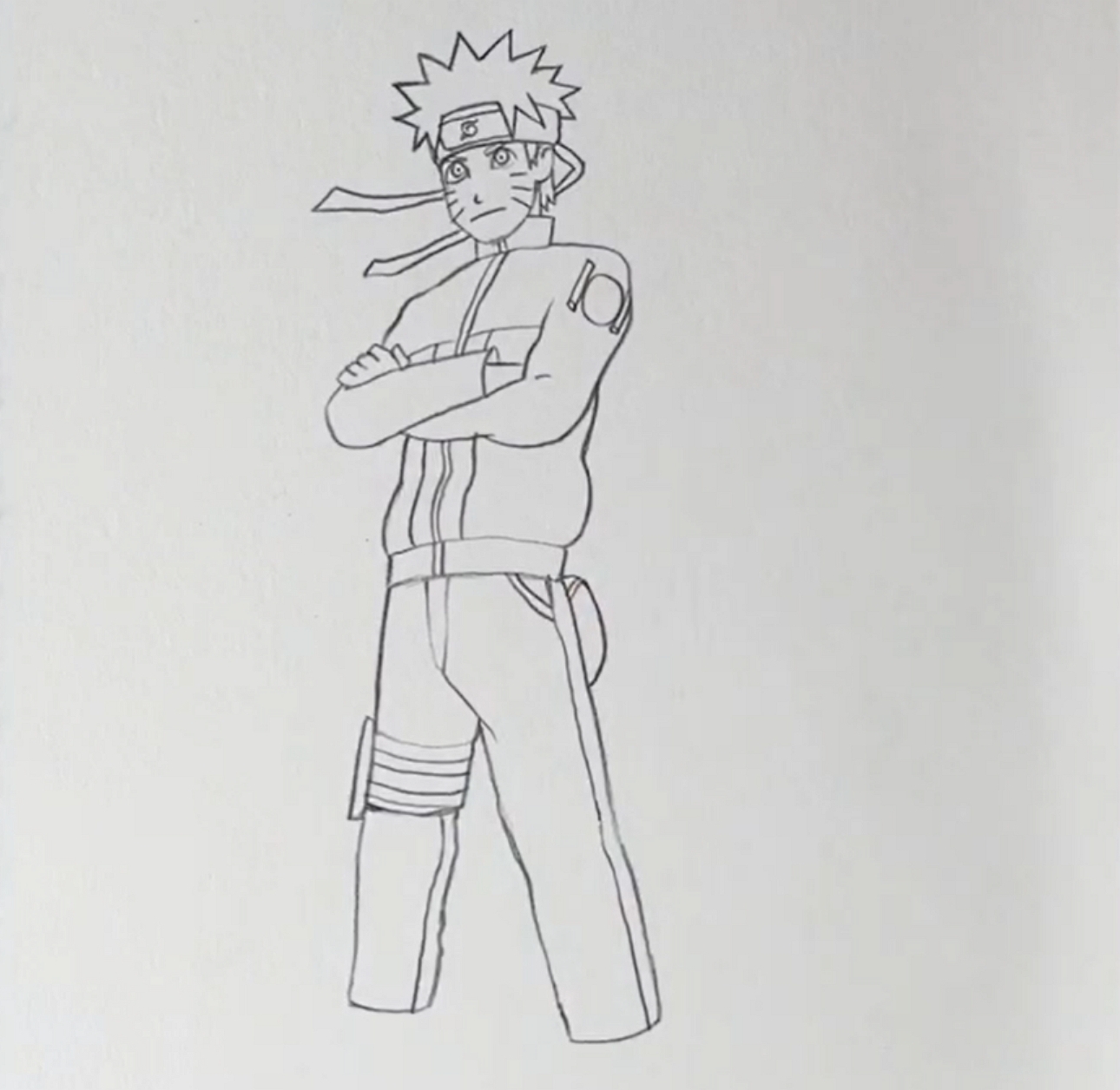 use pencil to draw naruto pants