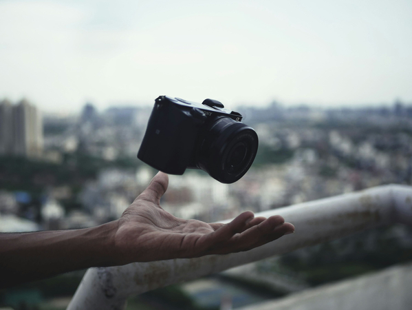 man holding a camera