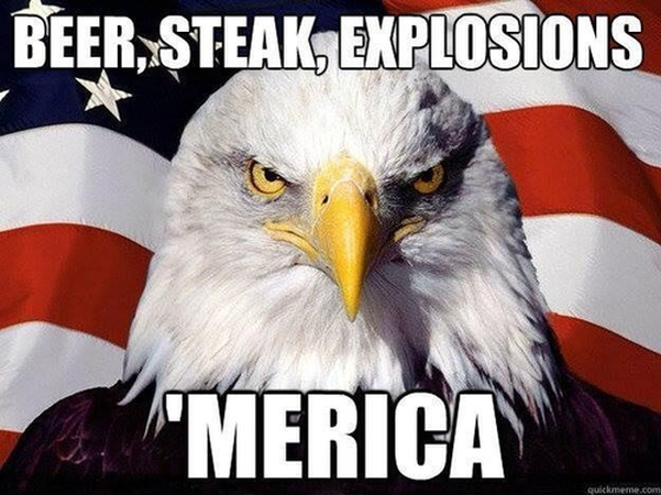 fireworks beer and meat