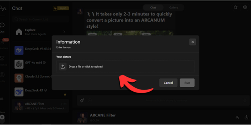 myshell ai arcane ai image generator