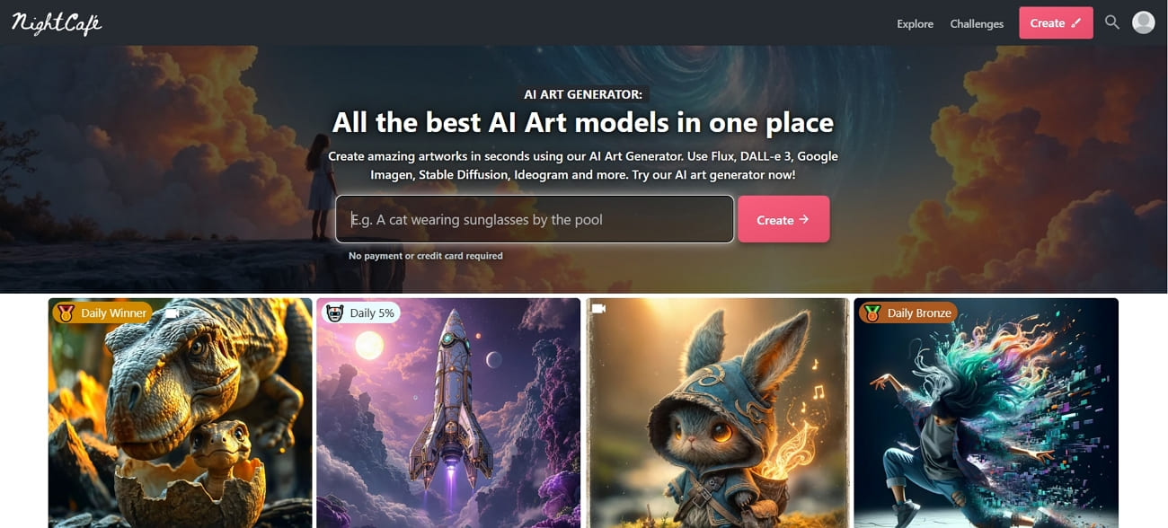 nightcafe best ai art models