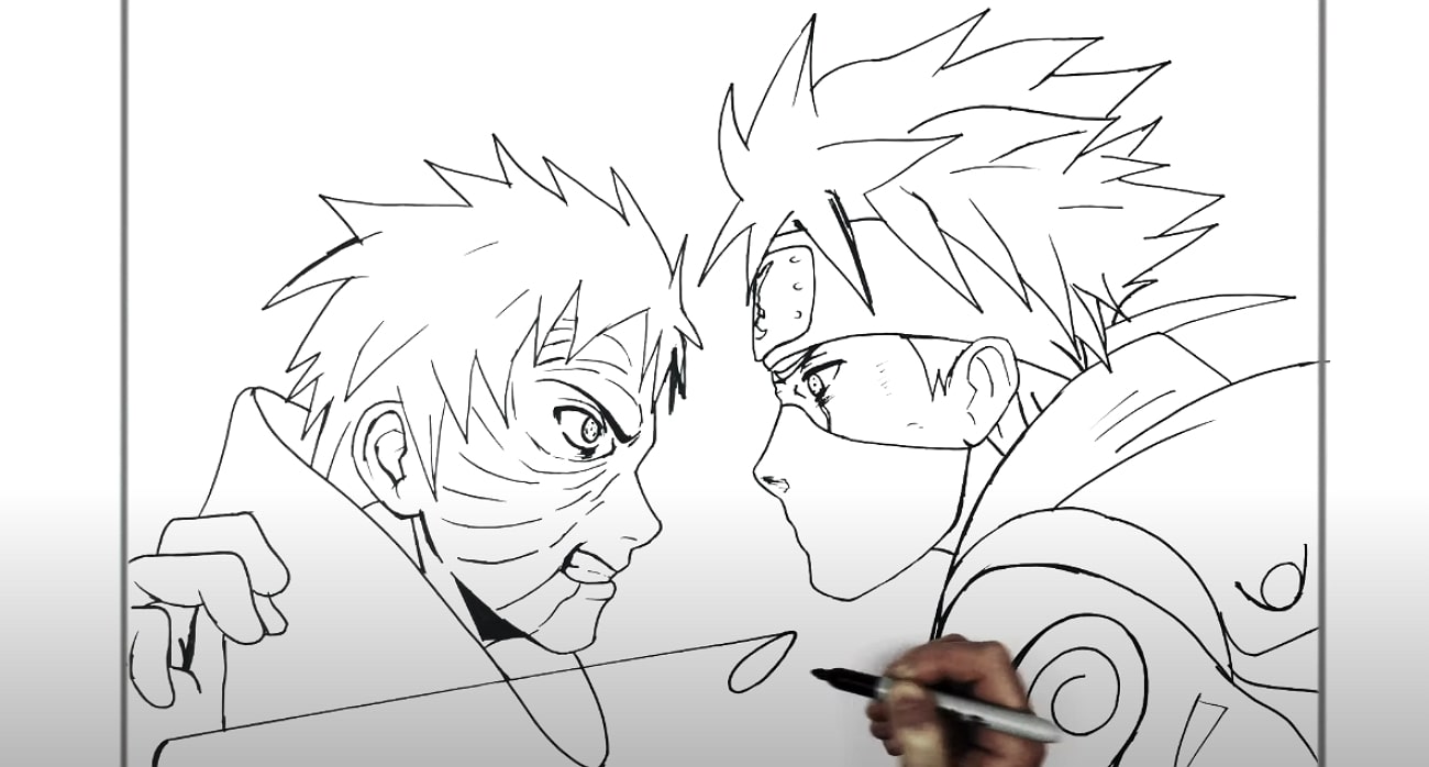 draw obito and kakashi with ease