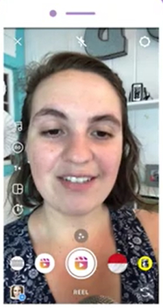 open instagram and swipe to access reels