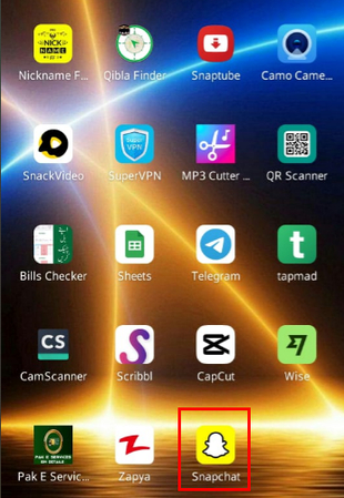 open snapchat app on phone