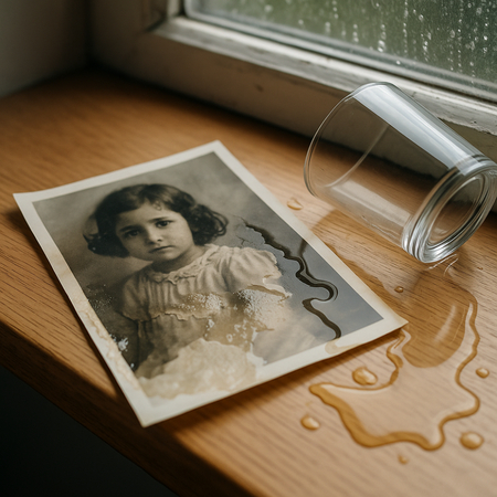 Photo water damage from accidental spills