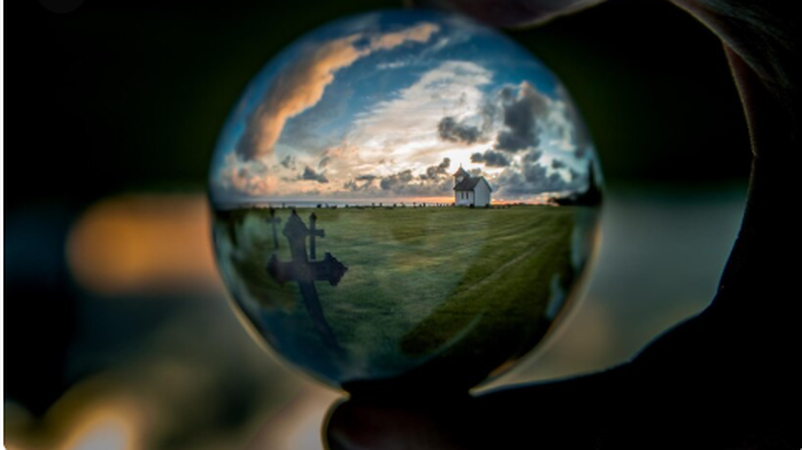 photography of a land in full frame fisheye Lenses