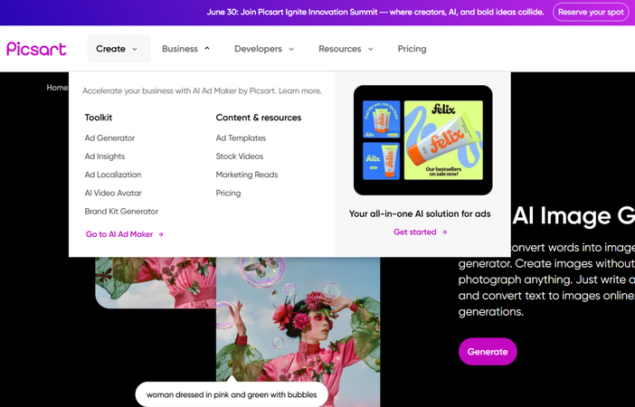 Picsart interface
