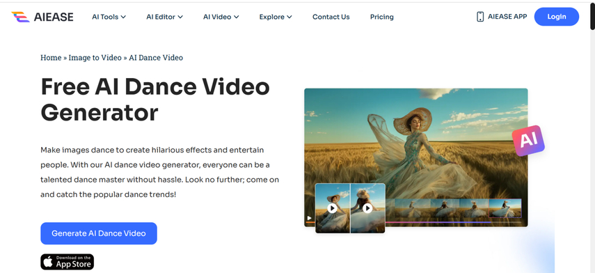 picture to dance AI Ease