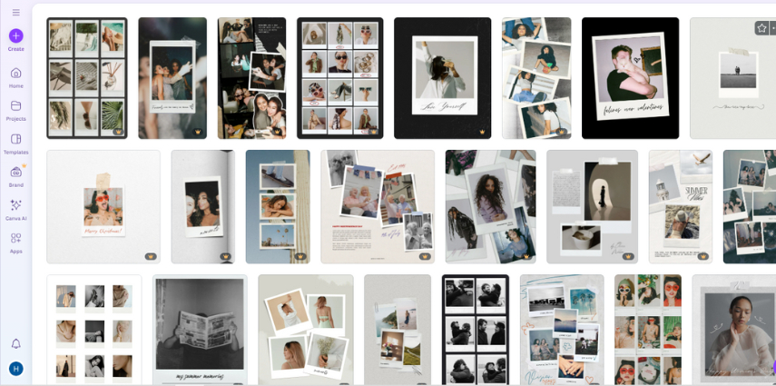 canva polaroid filter templates