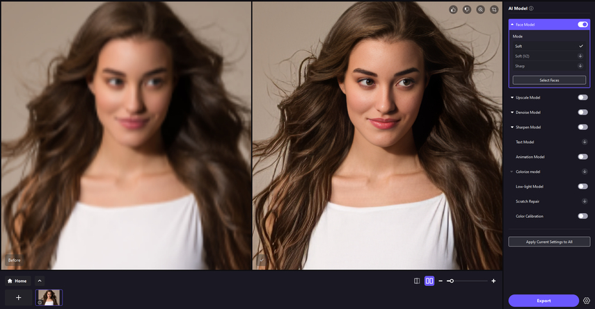 export low key images device