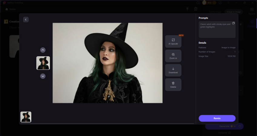 preview the photo and download it