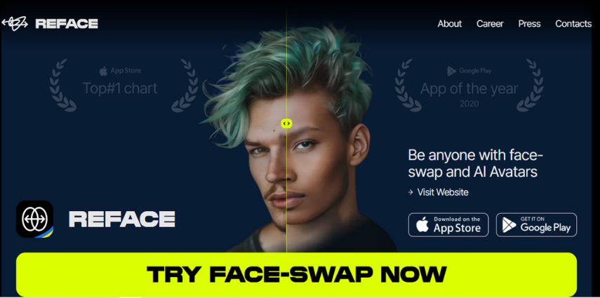 reface ai selfie with celebrity