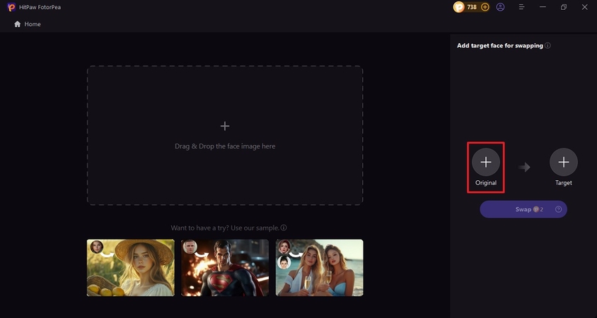 add original image to hitpaw fotorpea
