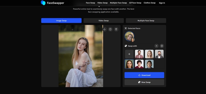 use faceswapper ai online tool