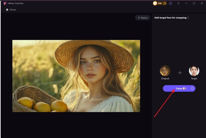 hit swap button for results