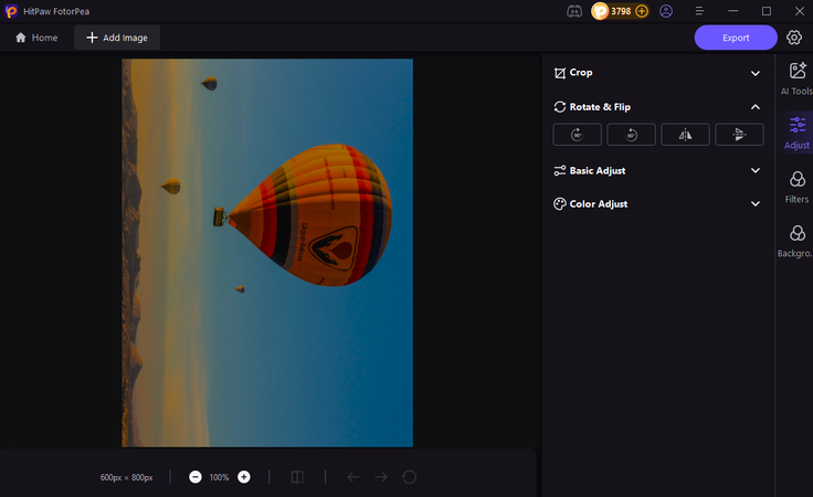 rotate a photo on fotorpea