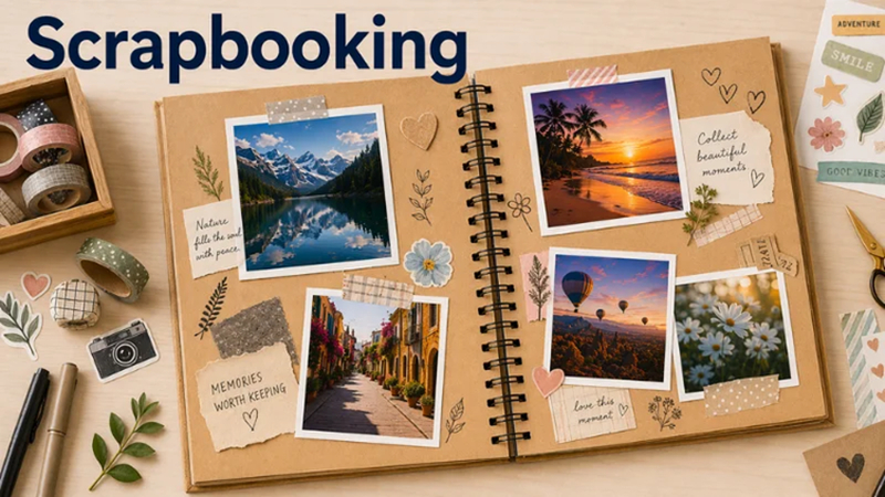 8x8 scrapbook creative photo layout