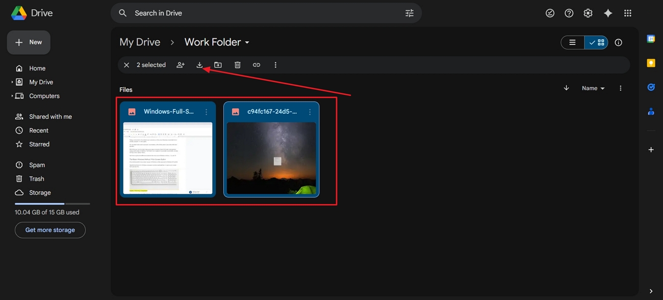 download pictures to move google photos