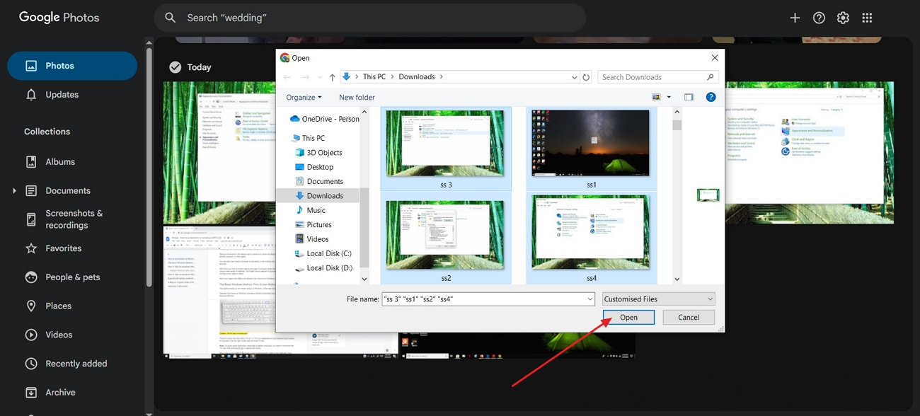 Fotos in Google Fotos hochladen