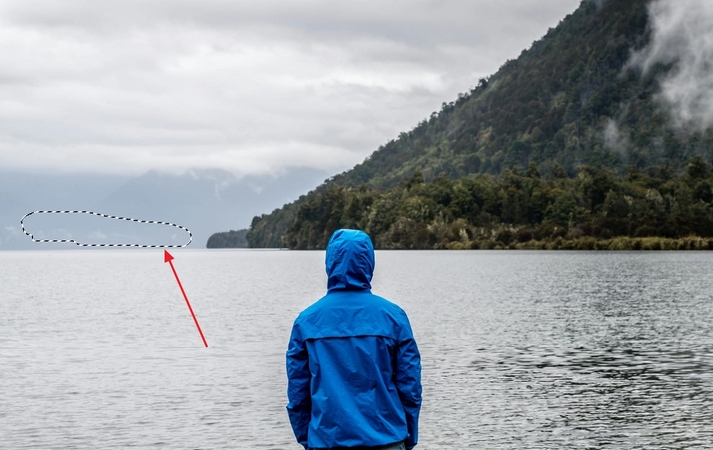 pick lasso tool to determine area