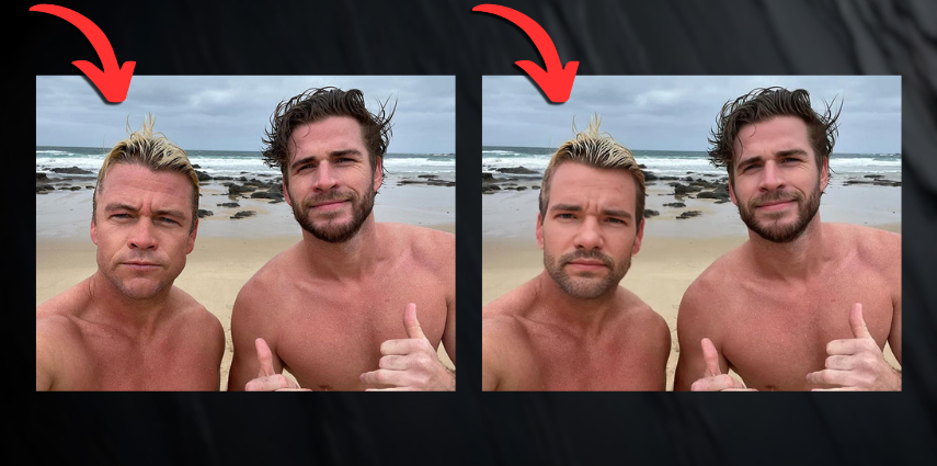 selfie with celebrity beach