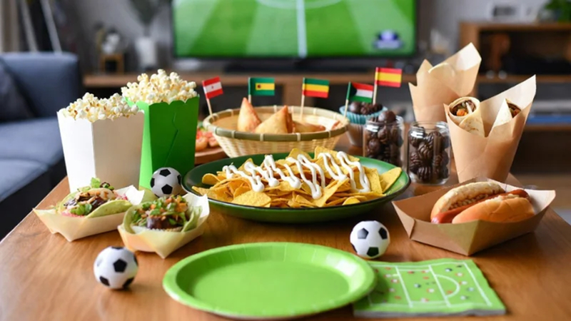 creative snack serving ideas for football party