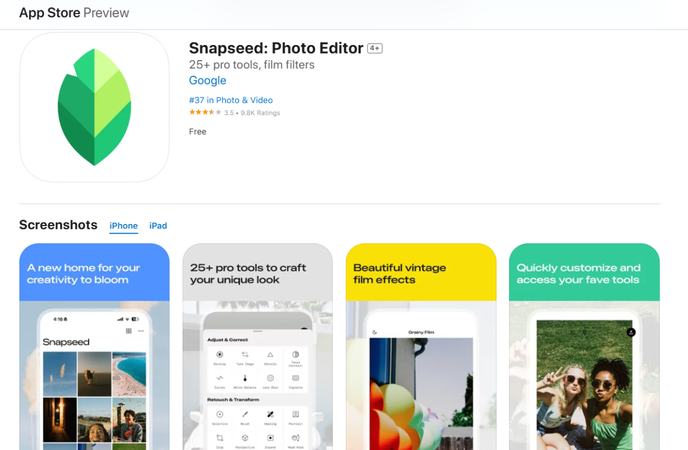 app-store-preview-of-snapseed