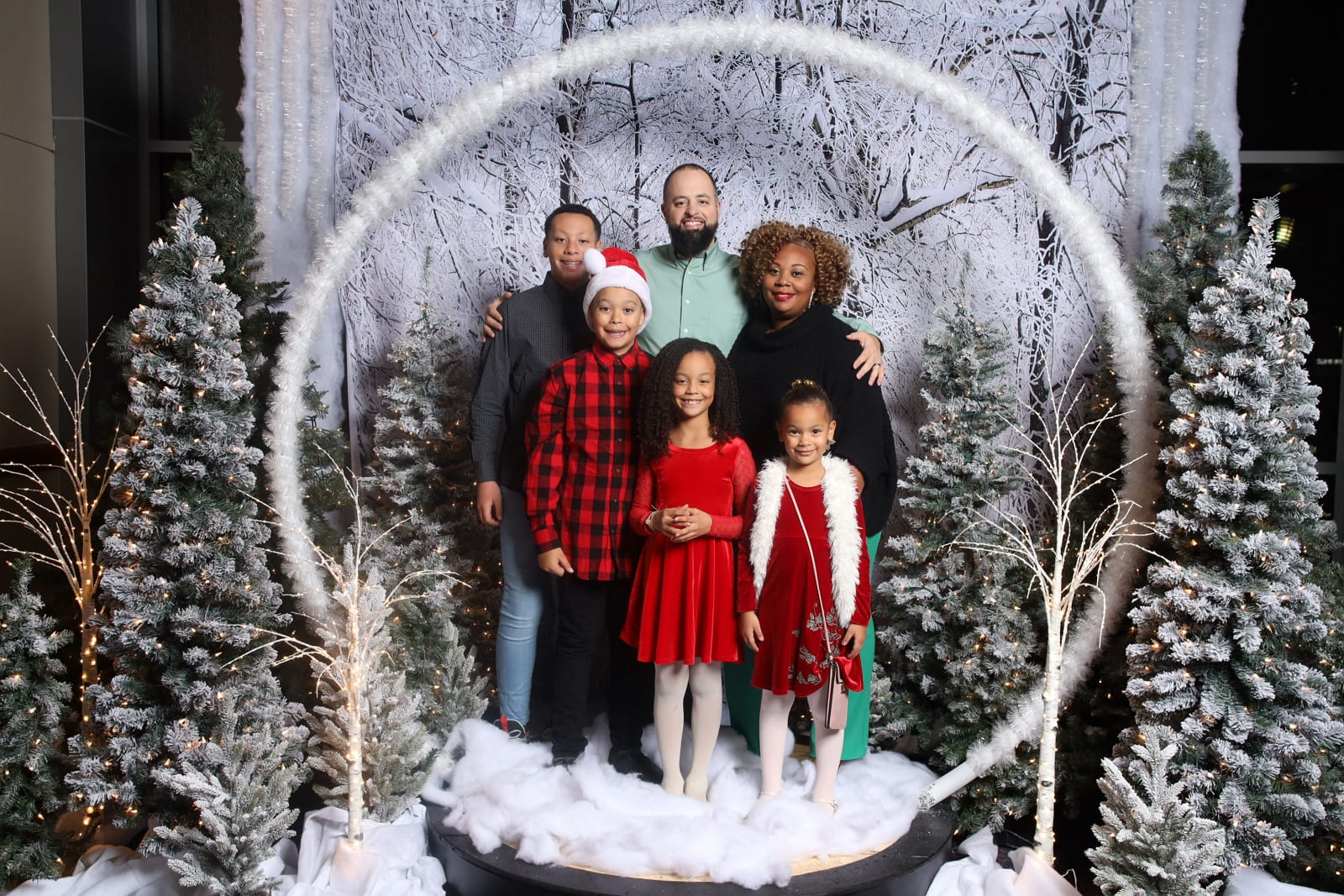 snowy themed photo booth