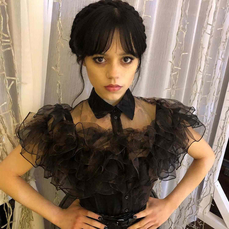 photo of a girl with soft Goth makeup