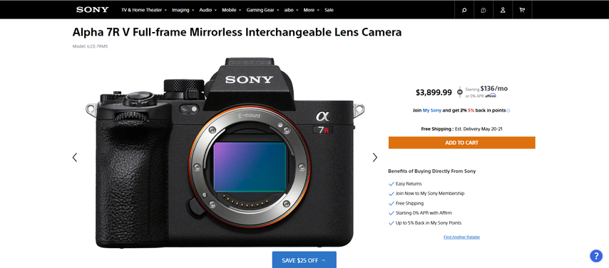 v r7a sony