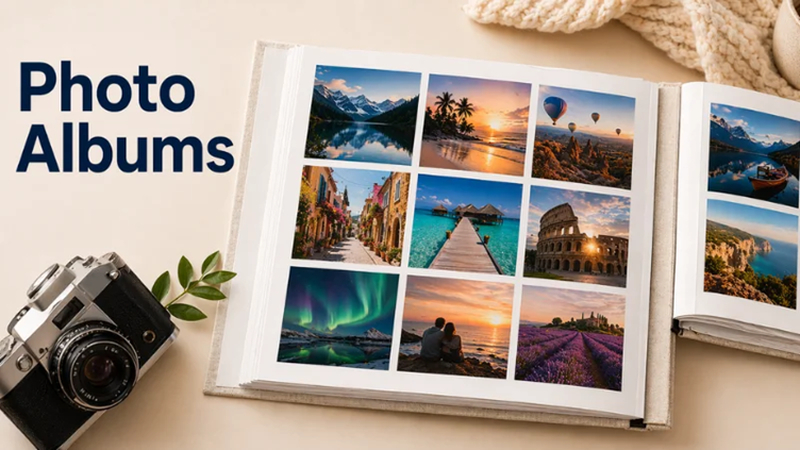 8x8 photo album square layout