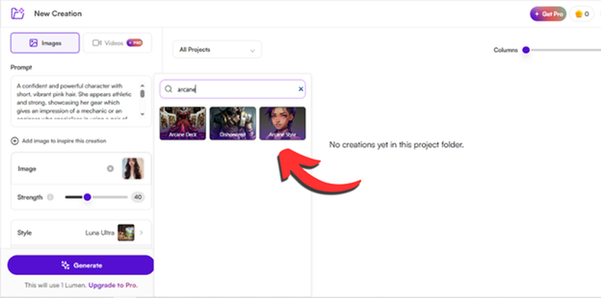 starry ai arcane ai art generator