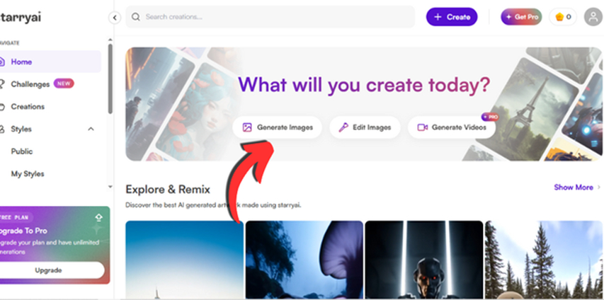 starry ai arcane ai generator