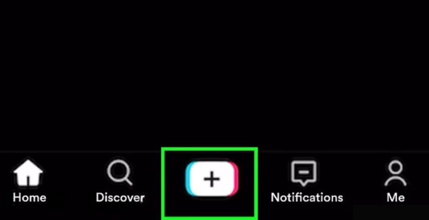tap plus to start a new video