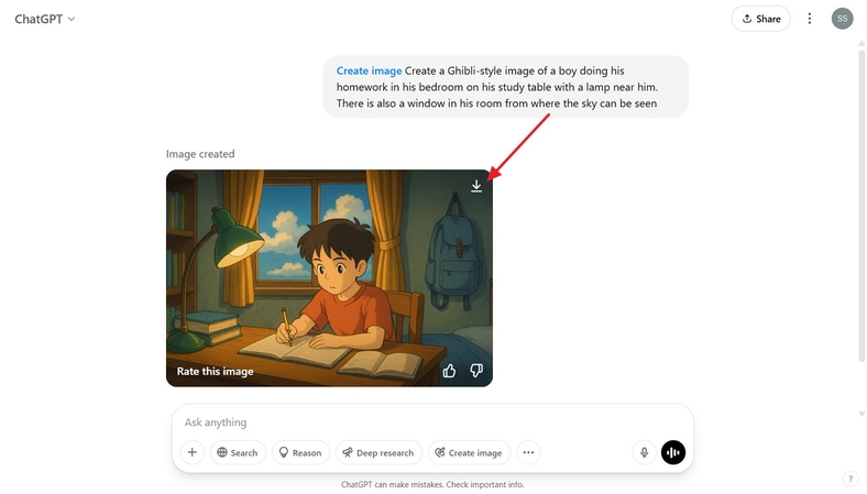 hit download icon save results
