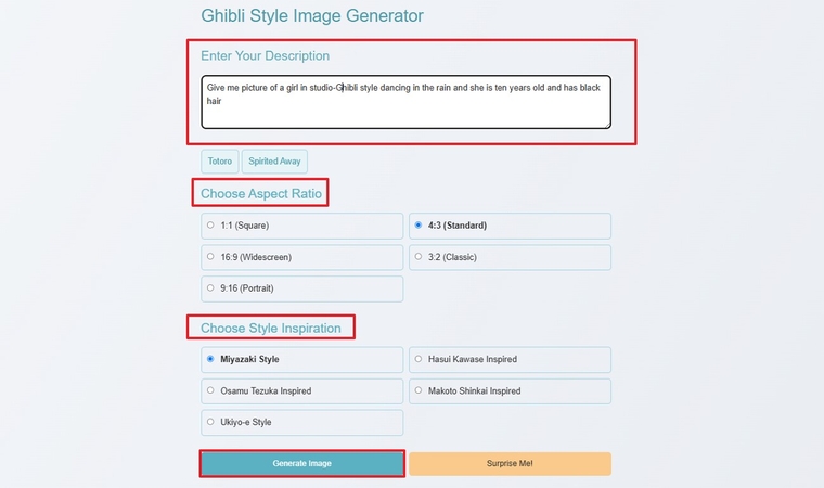 perchance prompt description and image properties