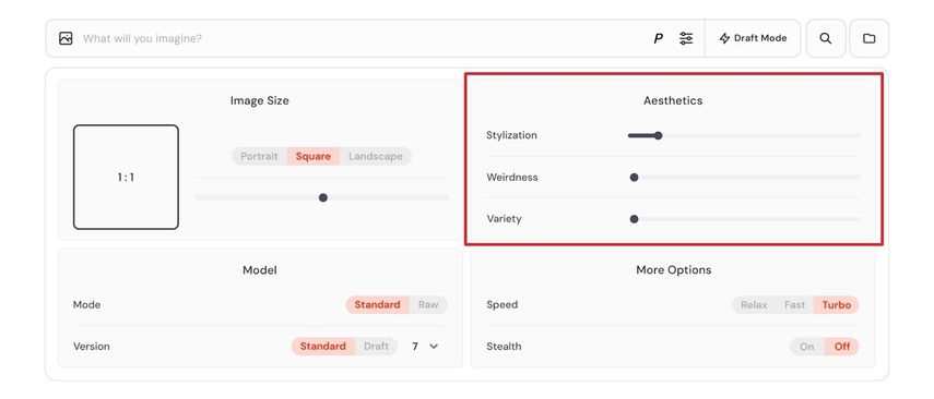 customize aesthetics slider