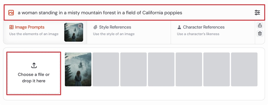 add image and prompt