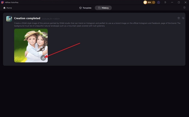 save ghibli image results to device